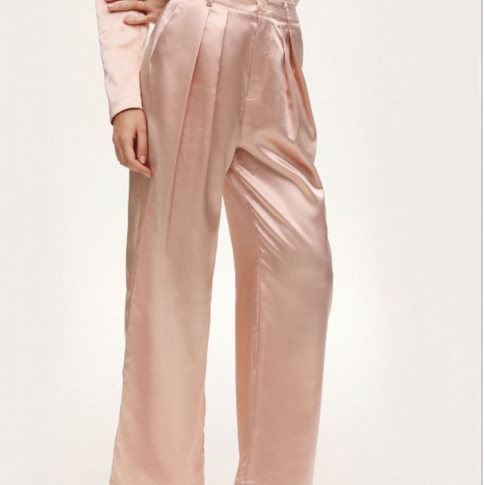 Cider Pretty Woman Pink Satin Trousers